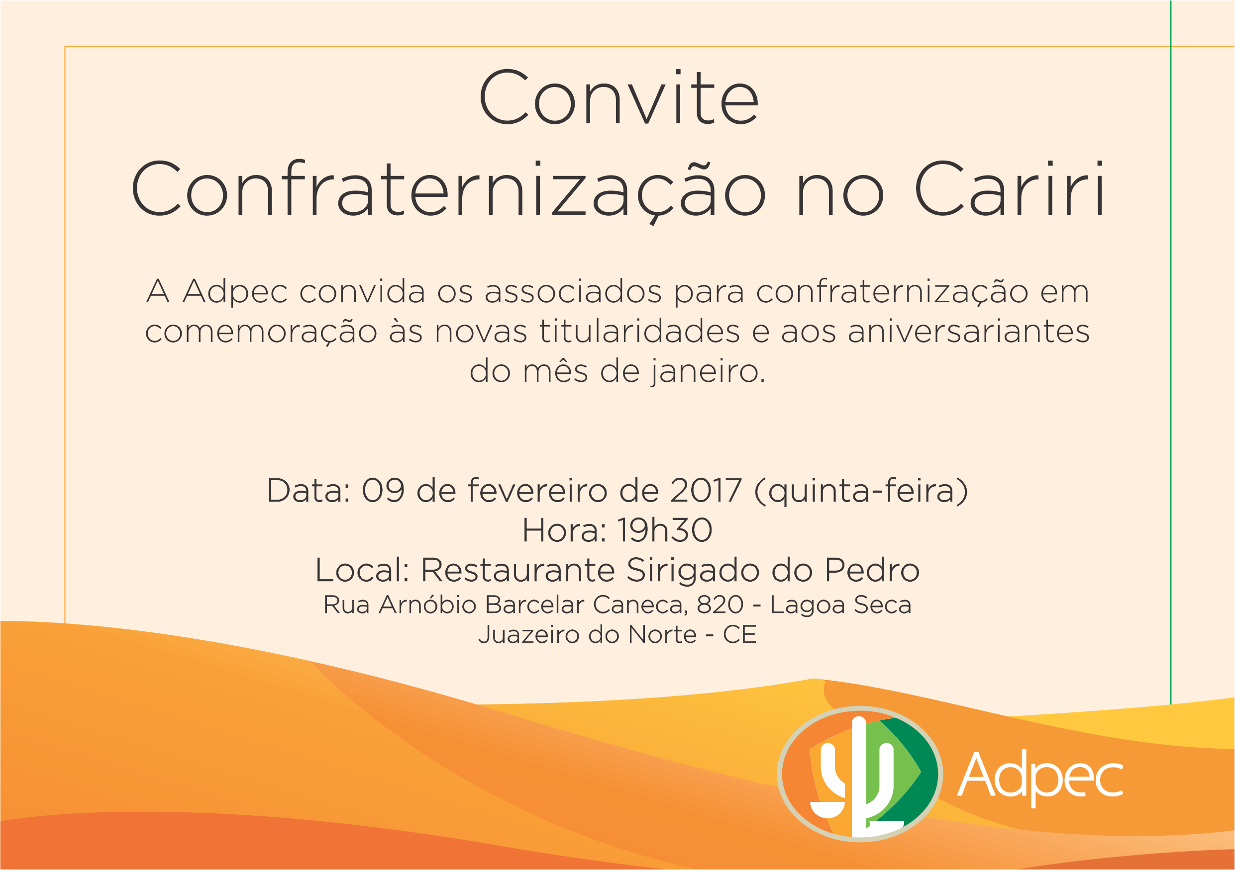 CONVITE TITULARIDADE Cariri